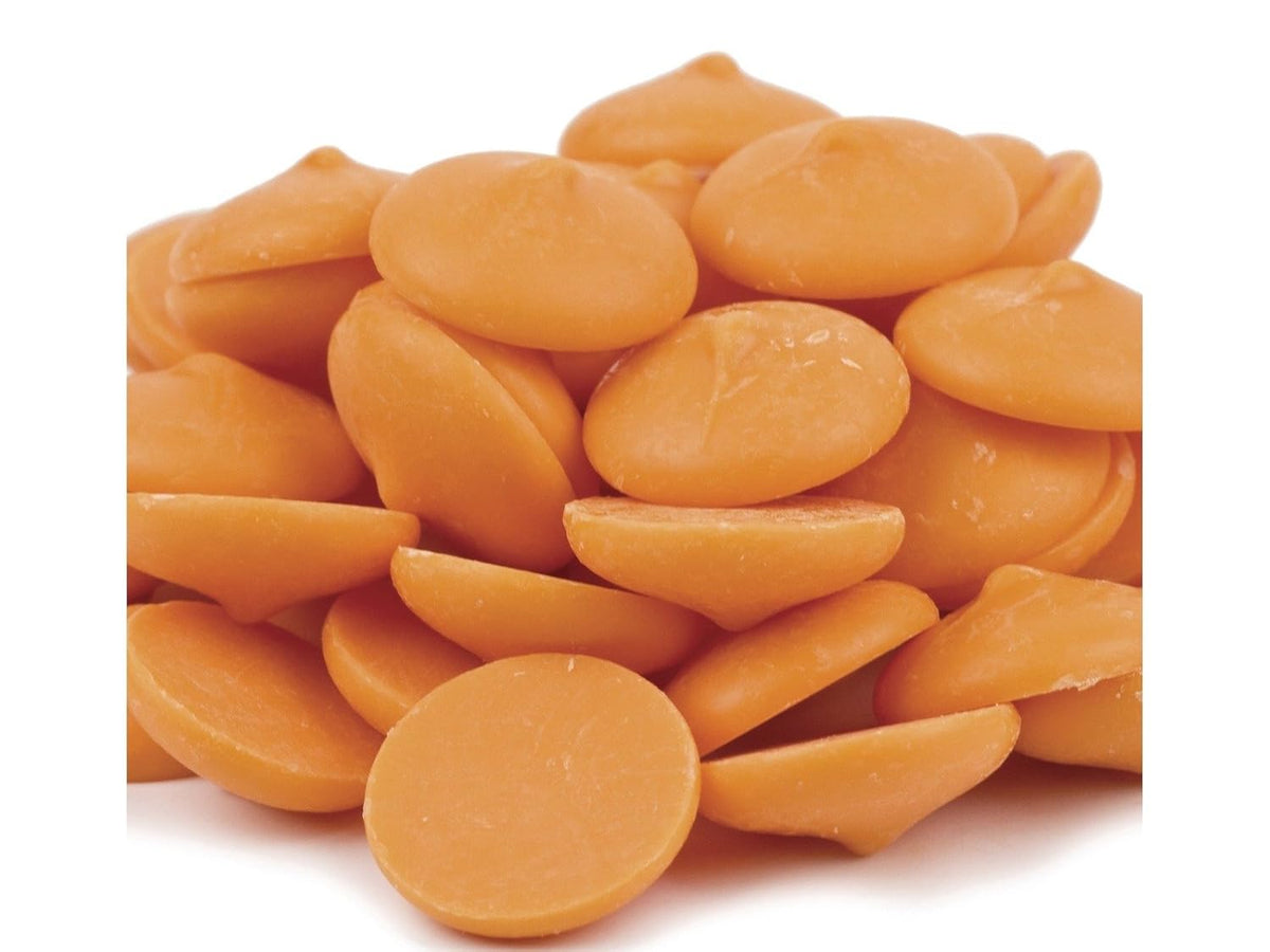 Merckens Orange Chocolate Confectionery Wafers – 5 lb