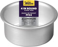 Wilton Aluminum Round Cake Pan, Durable Anodized Bakeware for Tiered & Layered Cakes, Even Heating, Rust-Resistant, Professional Cake Baking Pans, 4 x 2 in 4x2