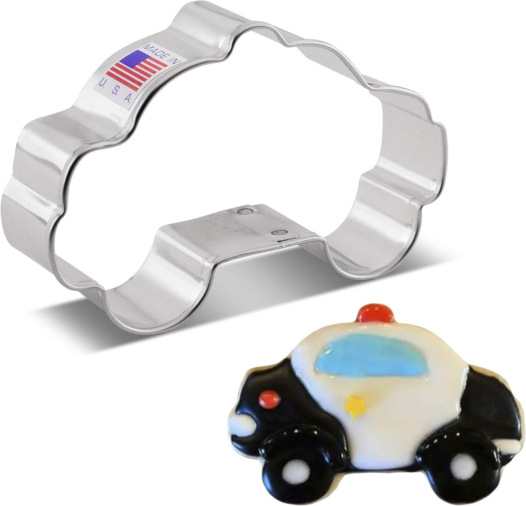 Ann Clark Police Car Cookie Cutter, 3.75" First Responder Emergency