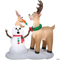 72" Blow Up Inflatable Caribou Snowman Outdoor Yard Decoration