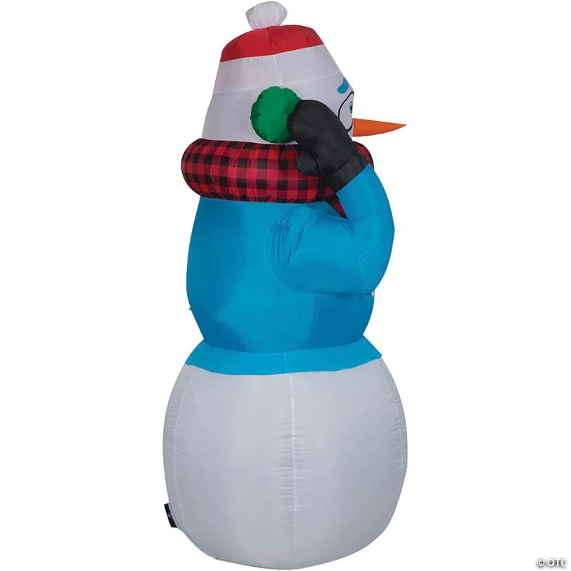 72" Blow Up Inflatable Shivering Snowman Outdoor Yard Decoration
