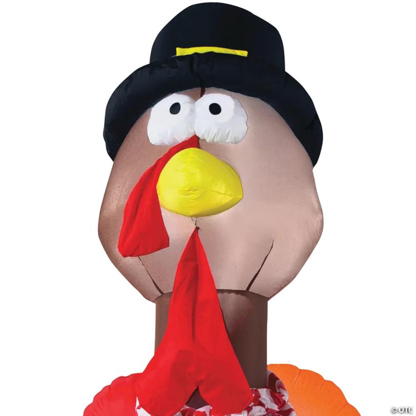 72" Blow Up Inflatable Turkey with Lights Outdoor Yard Decoration