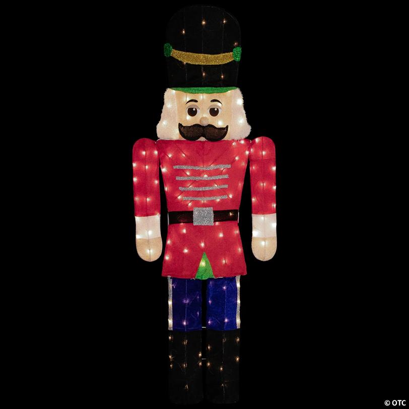 72" Lighted Red and Green Toy Soldier Outdoor Christmas Decoration