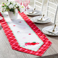 72" x 16" Love in Bloom Strawberries & Flowers Polyester Table Runner