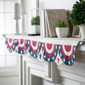 73" x 19" Vintage Americana Cotton Bunting Mantel Scarf
