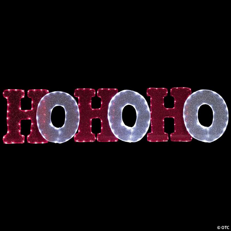 76.75" LED Lighted 'Ho Ho Ho' Christmas Outdoor Decoration