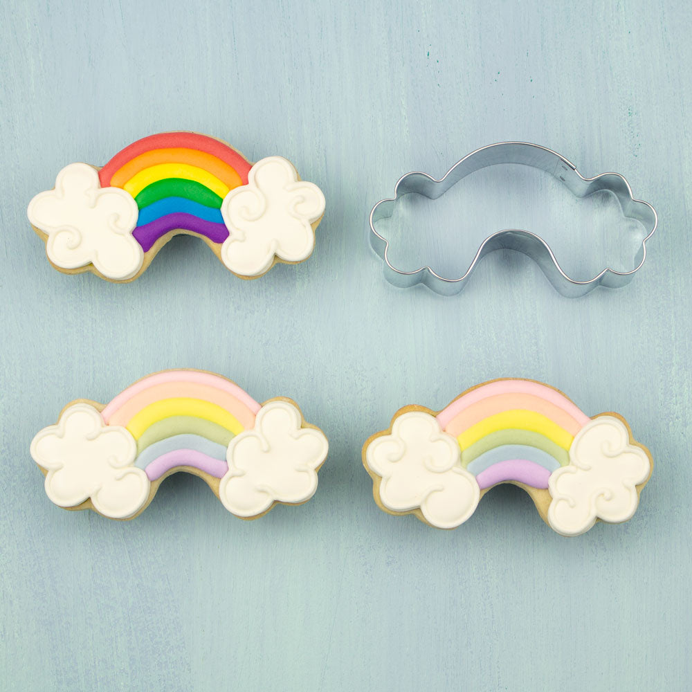 Ann Clark Rainbow Cookie Cutter with clouds