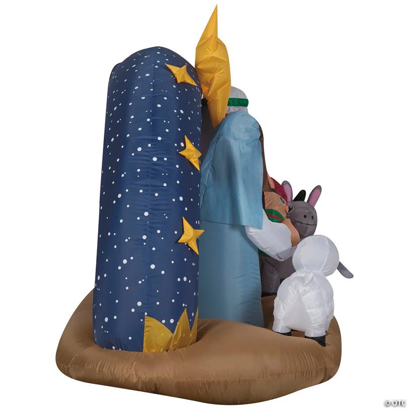 78" Airblown® Snowy Night Nativity Scene Inflatable Christmas Outdoor Yard Decor