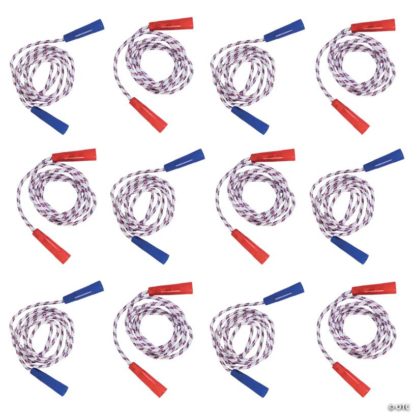 78" Patriotic Nylon Jump Ropes with Plastic Handles - 12 Pc.