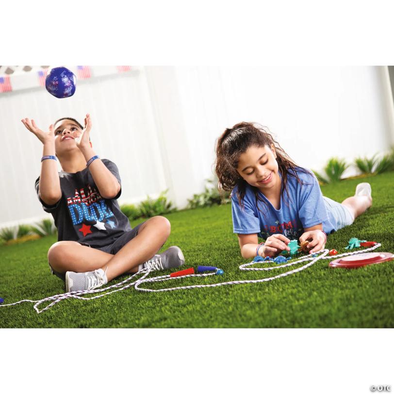 78" Patriotic Nylon Jump Ropes with Plastic Handles - 12 Pc.