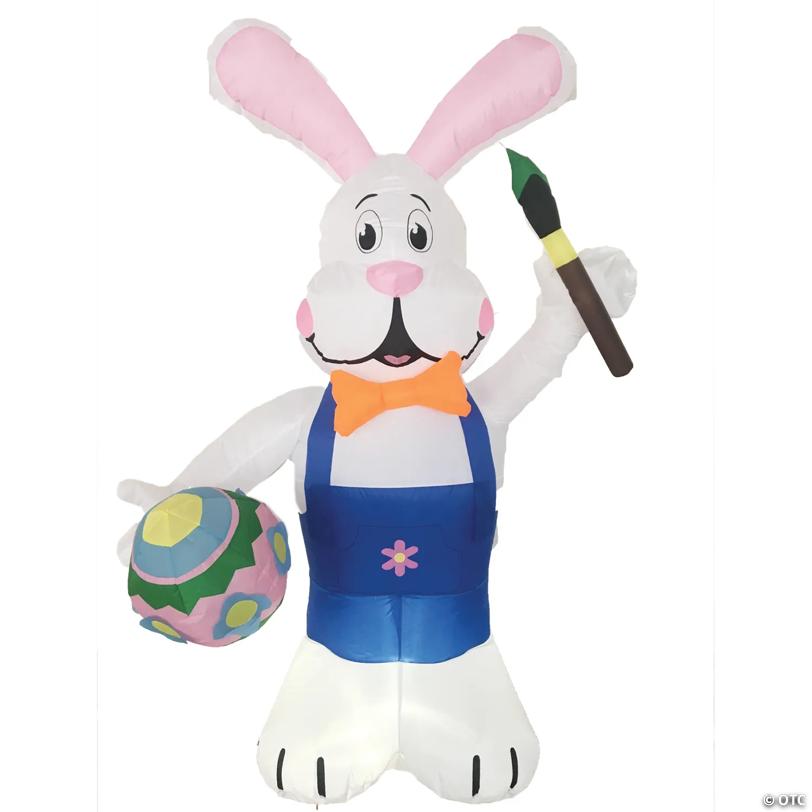 7' Blow Up Inflatable Bunny Outdoor Yard Decoration with Easter Egg