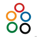 7" Bright Color International Games Mini Plastic Flying Rings - 12 Pc.