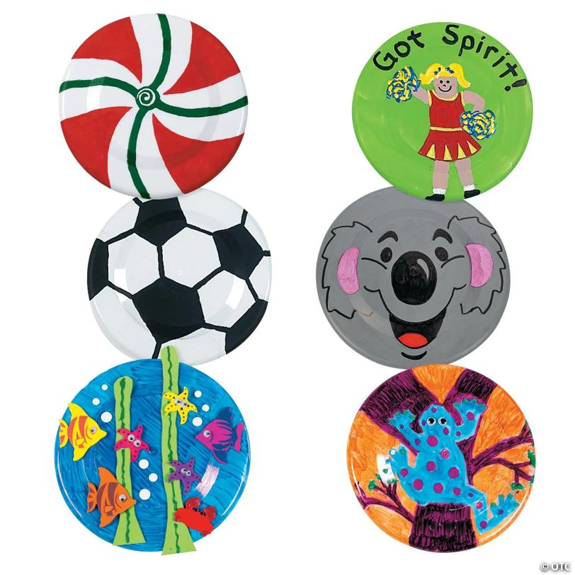 7" DIY Paintable White Plastic Flying Discs - 24 Pc.