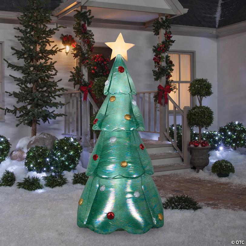 7 Ft. 6" Airblown® Inflatable Mixed Media Christmas Tree with LED Lights Yard Decoration