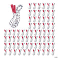 7 Ft. Bulk 72 Pc. Black & Red Spiral Nylon Jump Ropes with Plastic Handles