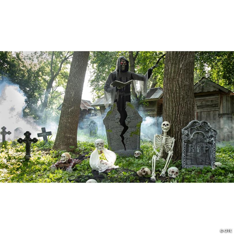 7 Ft. Soul Stealer Black & Grey Animated Prop Halloween Decoration