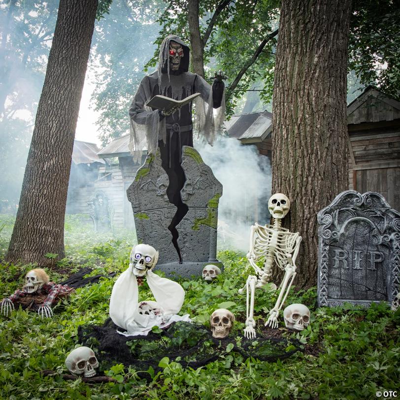 7 Ft. Soul Stealer Black & Grey Animated Prop Halloween Decoration