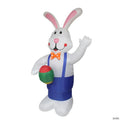 7' Inflatable Pre-Lit Standing Easter Bunny with Eggs Outdoor Decoration