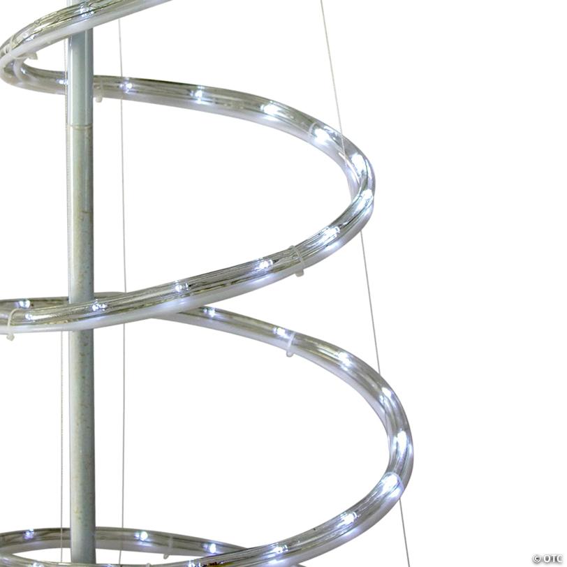 7' LED White Spiral Rope Light Tree with Star Tree Topper
