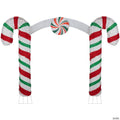 7' Lighted Double Candy Cane Archway Outdoor Christmas Decoration