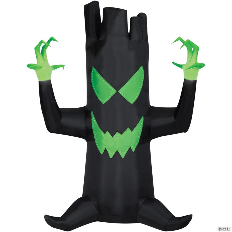 83" Blow-Up Inflatable Light-Up Black Tree with Built-In LED Lights Outdoor Yard Decoration