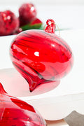 5"-6" Bright Red Glass Ornament