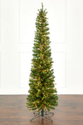 7.5' Slim Christmas Tree with 500 Color-Changing LED Lights