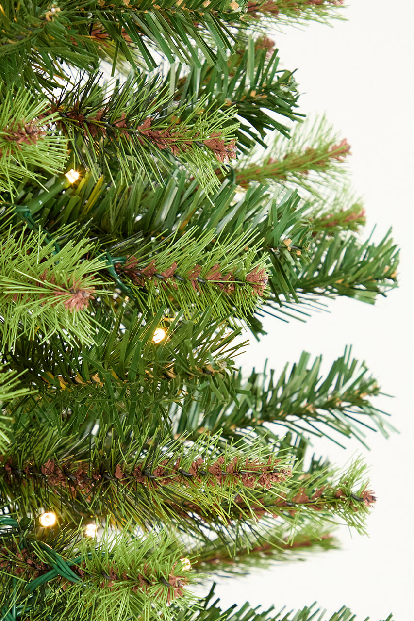 7.5' Slim Christmas Tree with 500 Color-Changing LED Lights