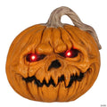 8 1/4" Light-Up Creepy Plastic Pumpkin with Sound Halloween Tabletop Decoration