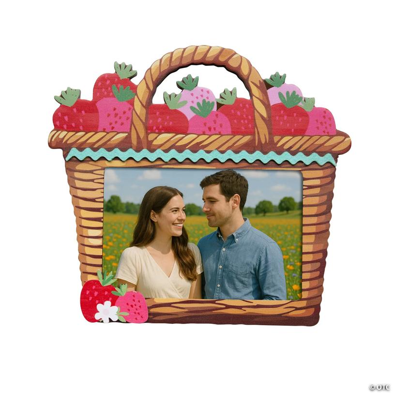 8 3/4" x 8" Love in Bloom Wooden Berry Basket Picture Frame with Easel