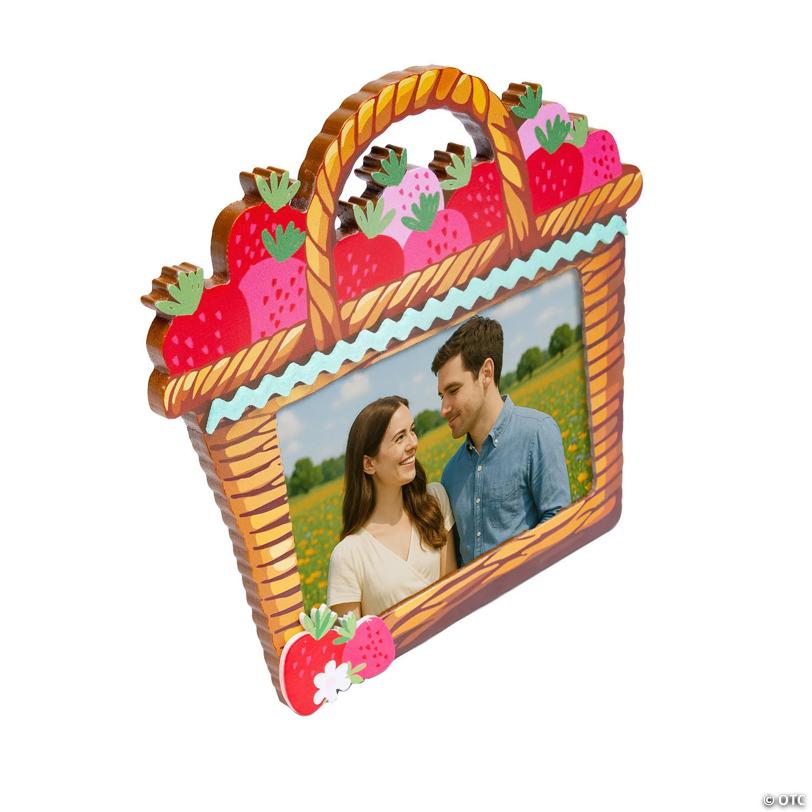 8 3/4" x 8" Love in Bloom Wooden Berry Basket Picture Frame with Easel