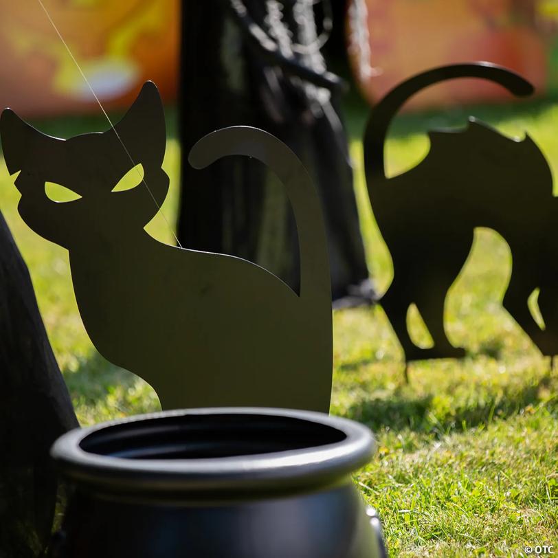 8" - 16" Black Cauldrons Plastic Halloween Decorations - 3 Pc.