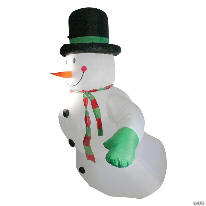 8ft Inflatable Lighted Snowman Outdoor Christmas Decoration