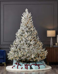 9' Royal Oaks Flocked Tree with 880 Warm White LED Lights