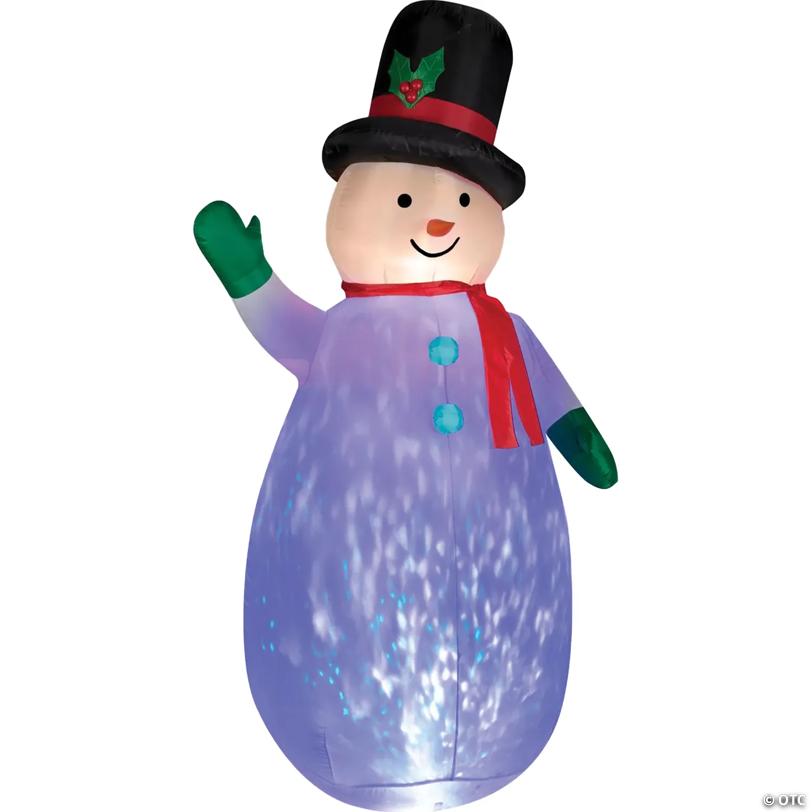 90" Blow Up Inflatable Snowman Projection Outdoor Yard Decoration