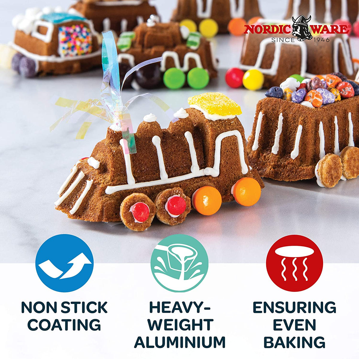 Nordic Ware Platinum Collection Train Pan