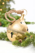 7.75" Gold Metal Bell with Jute Rope