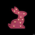 9.5" LED Lighted Pink Easter Bunny Marquee Wall Sign