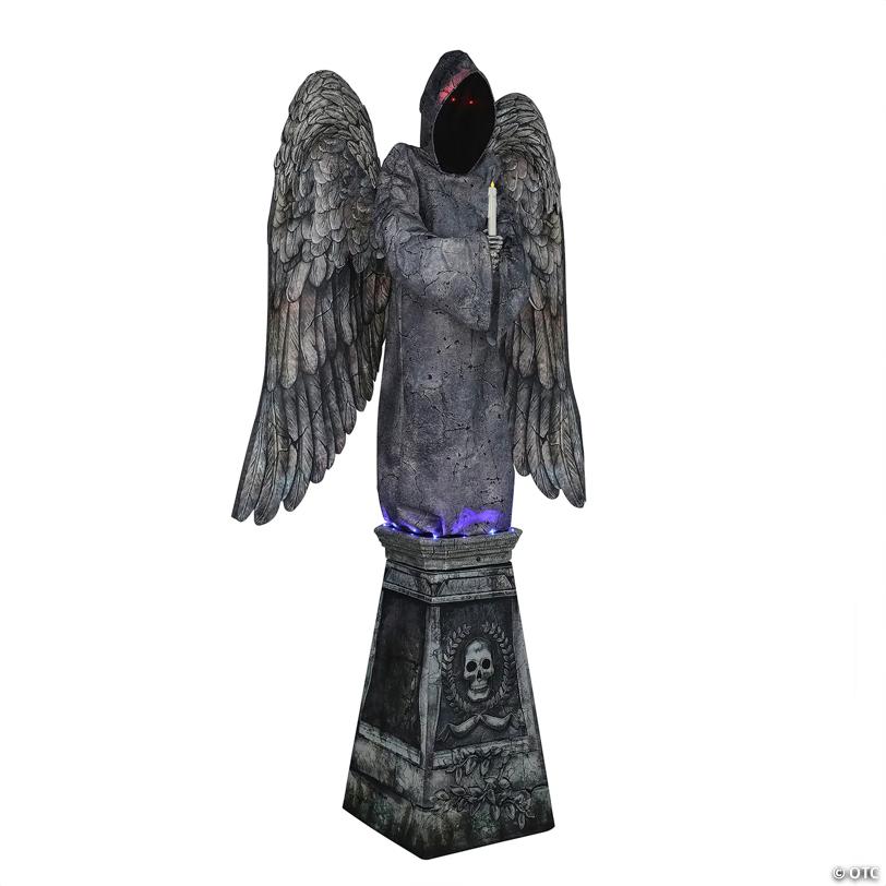 96" Animated Cemetery Angel Halloween Decoration
