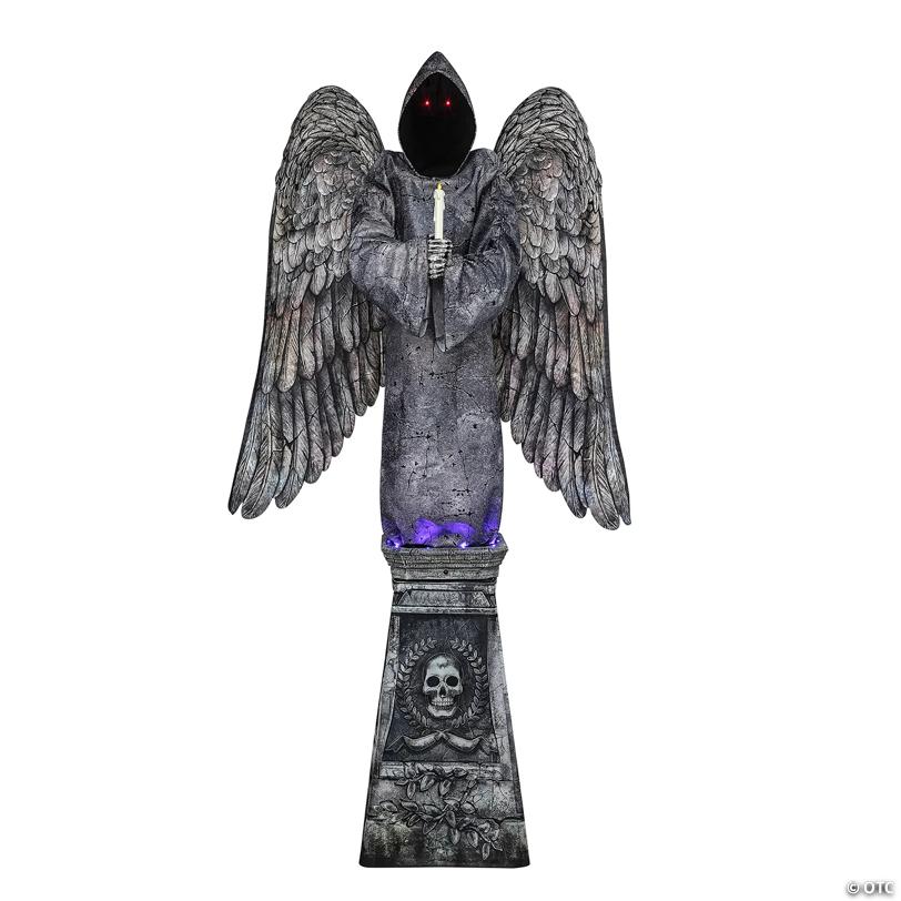 96" Animated Cemetery Angel Halloween Decoration