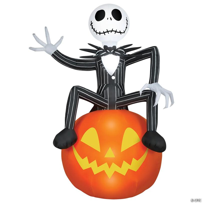 9 Ft. 6" AirblownInflatable The Nightmare Before Christmas Jack on Pumpkin Yard Decoration