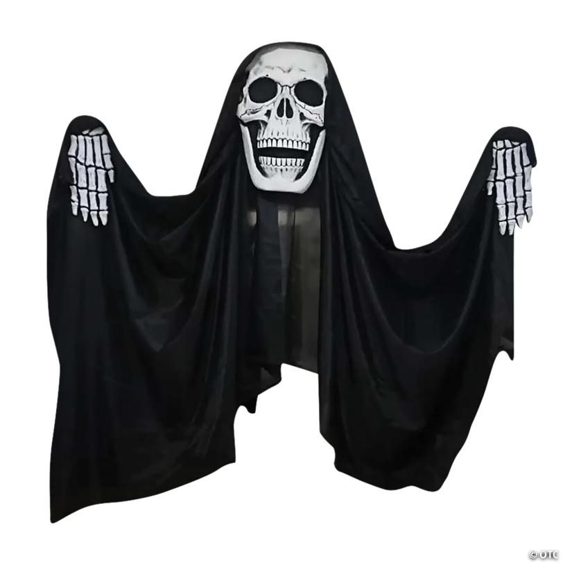 9 Ft. 9" Hanging Skeleton Reaper Curtain Halloween Decoration