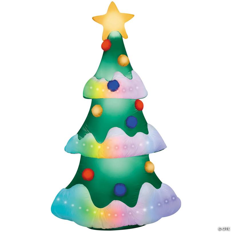 9 Ft. Airblown® Inflatable Rainbow Wave Lightshow Christmas Tree Outdoor Yard Decoration