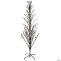 9' Pre-Lit Black Cascade Outdoor Halloween Twig Tree  Orange Lights