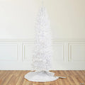 9' Pre-Lit Rapids White Pine Pencil Artificial Christmas Tree  Clear Lights