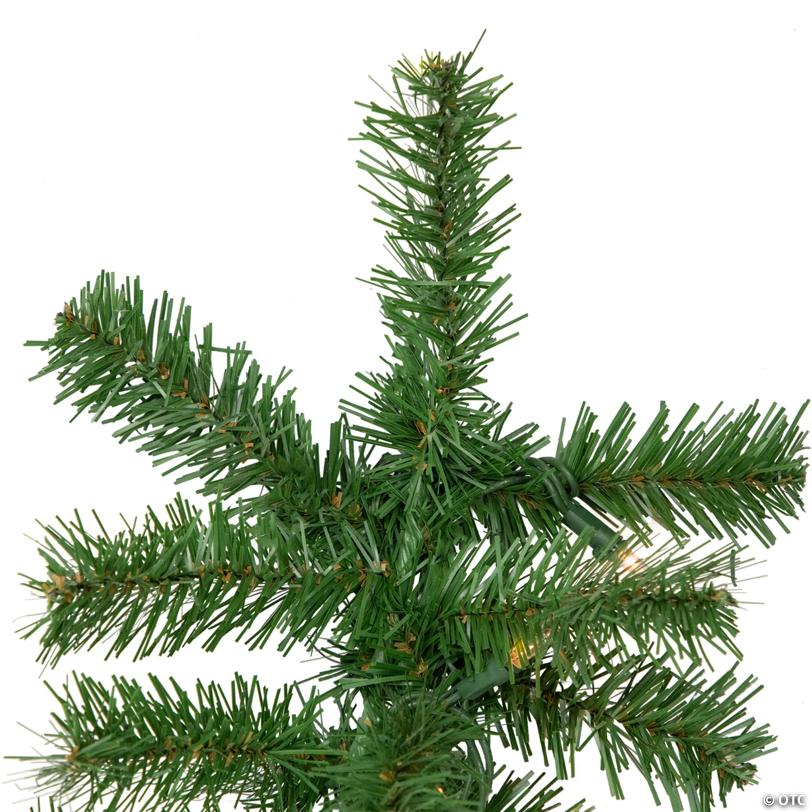 9' Proper 10" Pre-Lit Dorchester Pine Artificial Christmas Garland  Clear Lights