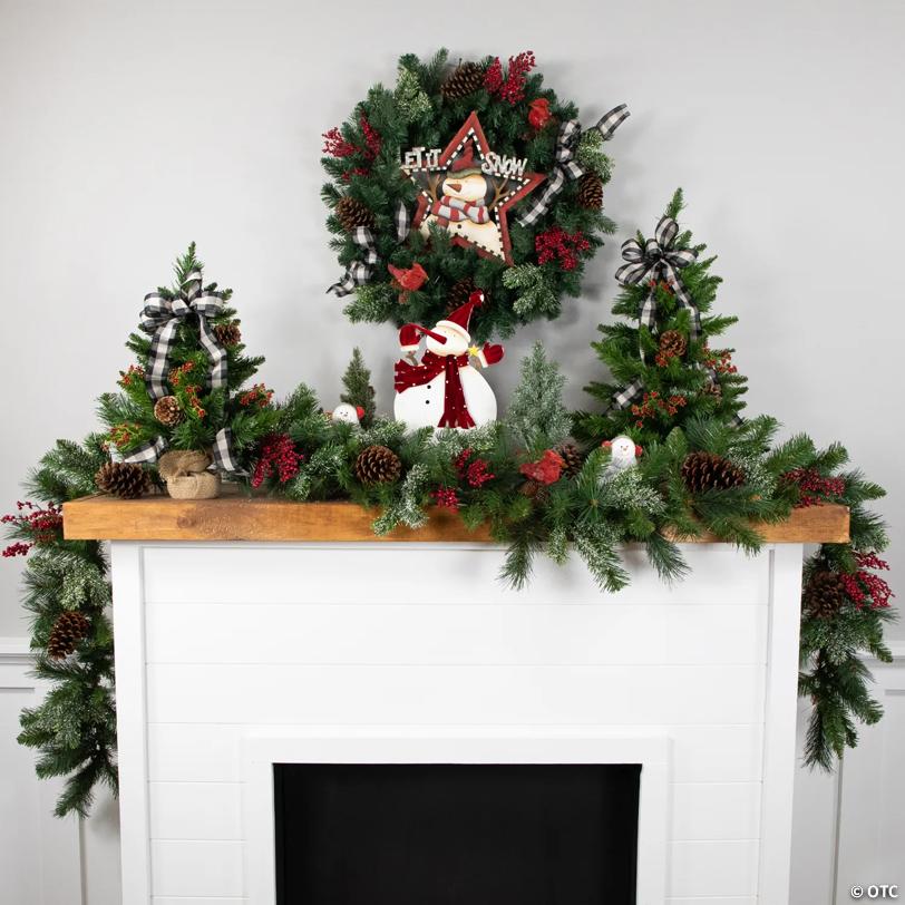 9' Proper 12" MiPropered Green Beaver Pine Artificial Christmas Garland  Unlit