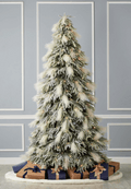 7.5' Pine and Pampas Artificial Christmas Tree with 550 Warm White LED Lights