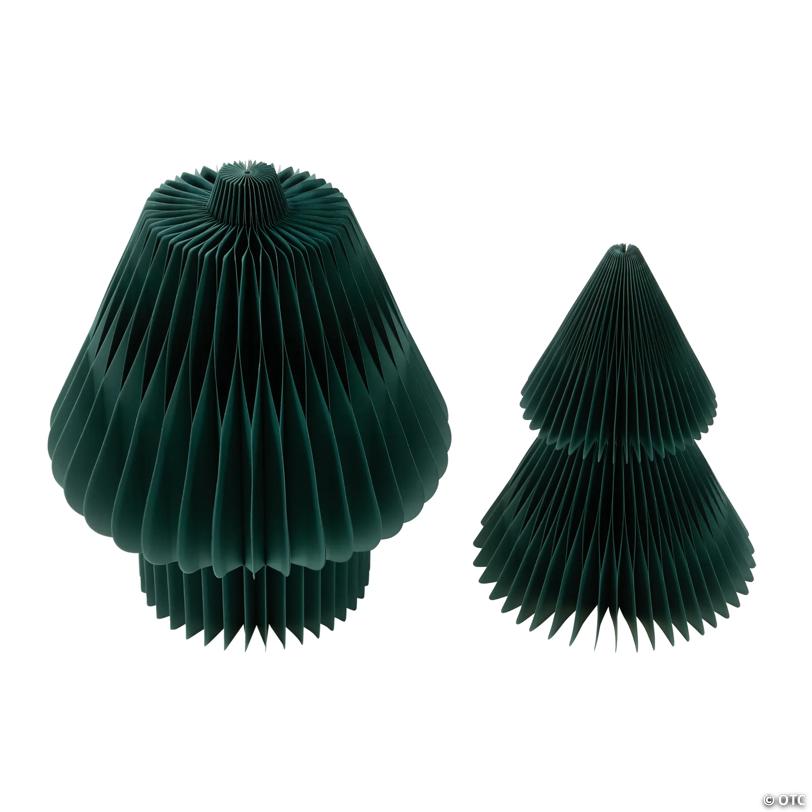 Accordion Honeycomb Foldable Paper Christmas Tree - 3' -  Dark Green