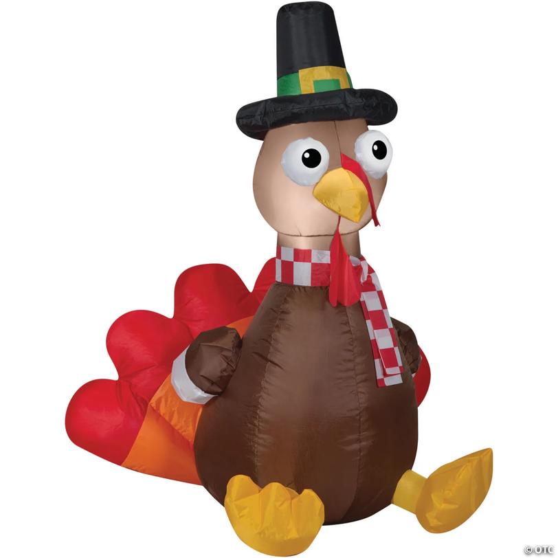 Airblown Turkey with Scarf Small